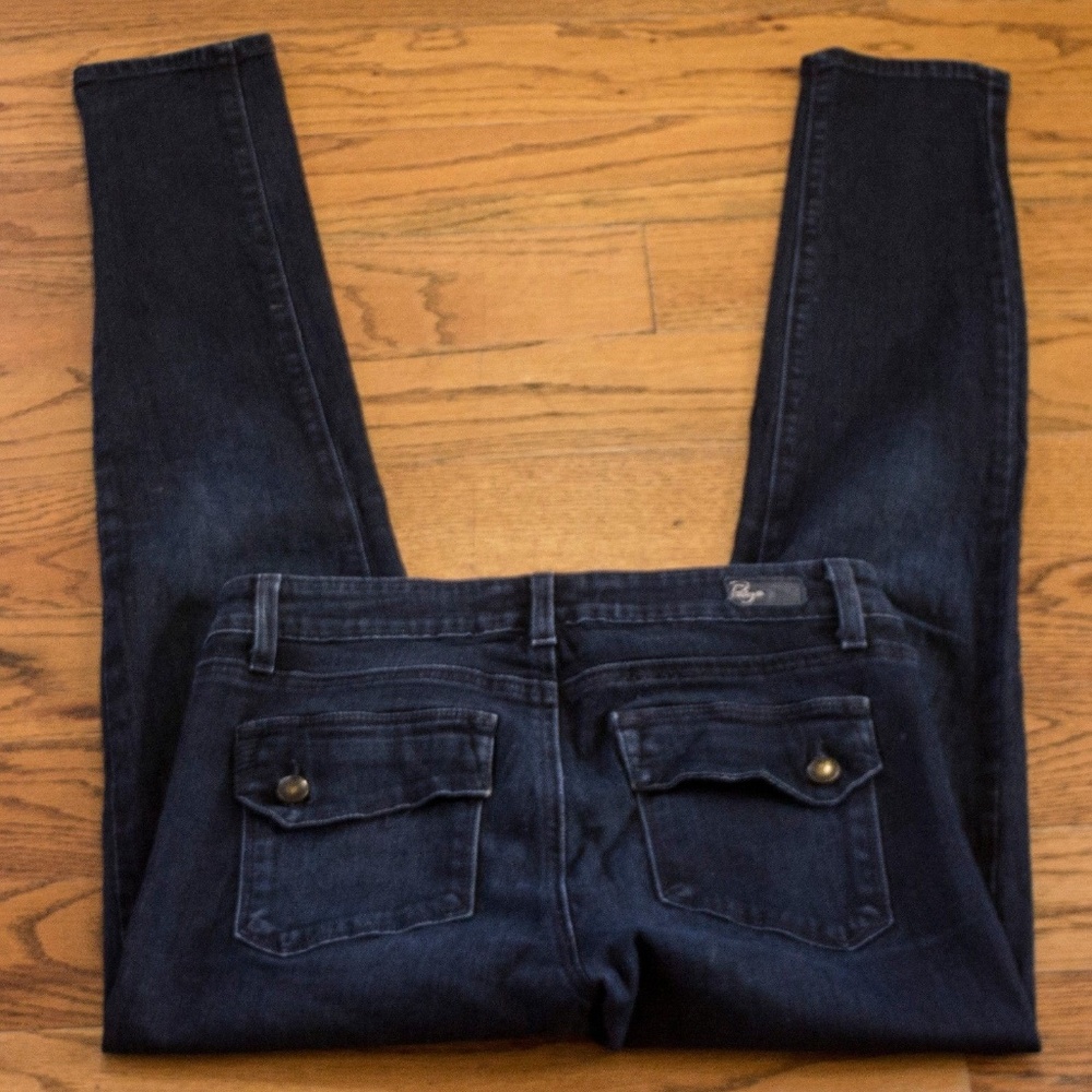 PAIGE VERDUGO JEGGING SKINNY ANKLE JEANS DARK WASH